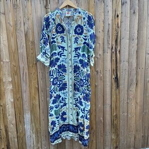 Floral silk floral print maxi dress Dress